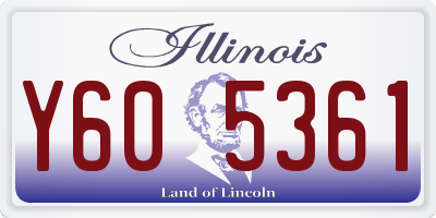 IL license plate Y605361