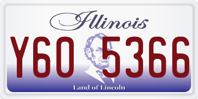 IL license plate Y605366