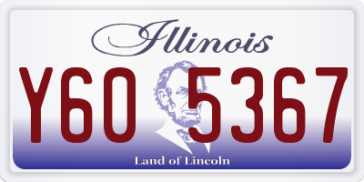 IL license plate Y605367