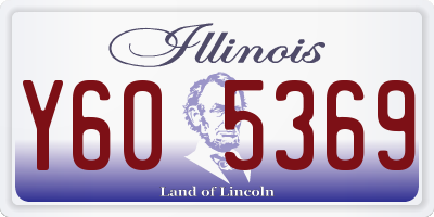 IL license plate Y605369