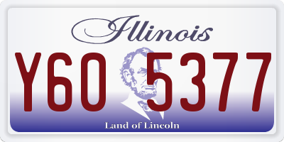 IL license plate Y605377