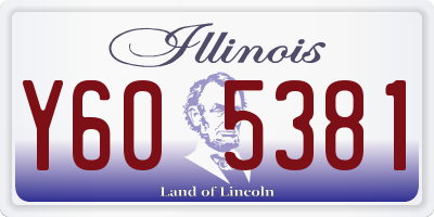 IL license plate Y605381