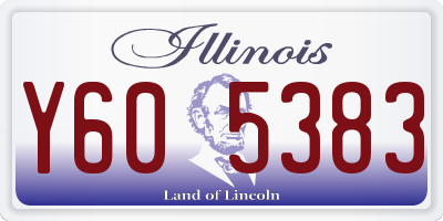IL license plate Y605383