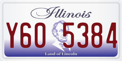 IL license plate Y605384