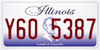 IL license plate Y605387