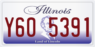 IL license plate Y605391