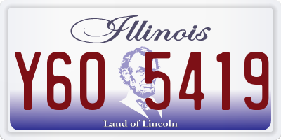 IL license plate Y605419