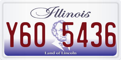 IL license plate Y605436
