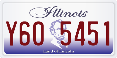 IL license plate Y605451