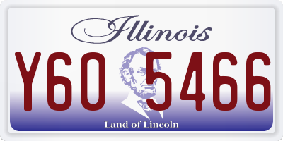 IL license plate Y605466