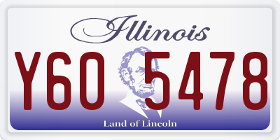 IL license plate Y605478