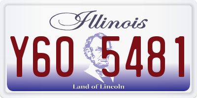 IL license plate Y605481