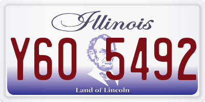 IL license plate Y605492