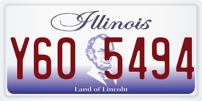 IL license plate Y605494