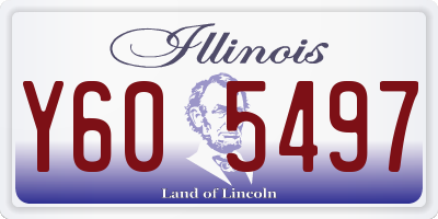 IL license plate Y605497