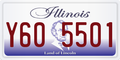 IL license plate Y605501