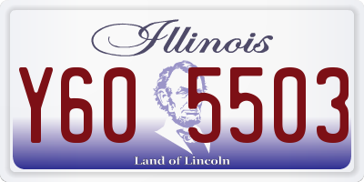 IL license plate Y605503