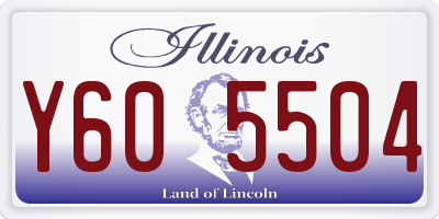 IL license plate Y605504