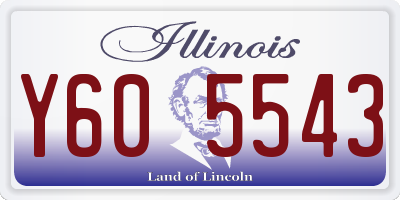 IL license plate Y605543