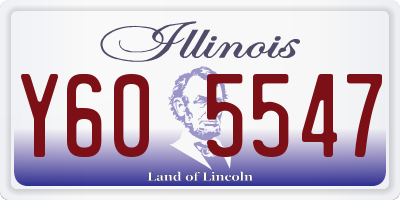 IL license plate Y605547