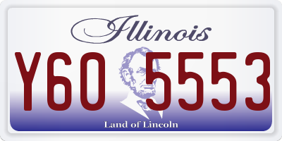 IL license plate Y605553