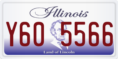 IL license plate Y605566