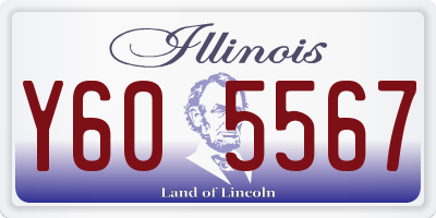 IL license plate Y605567
