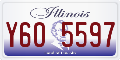 IL license plate Y605597