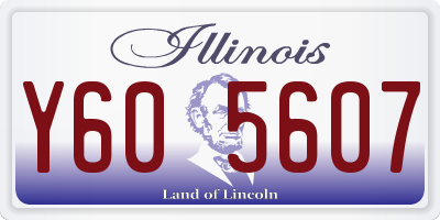 IL license plate Y605607
