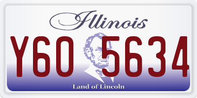 IL license plate Y605634