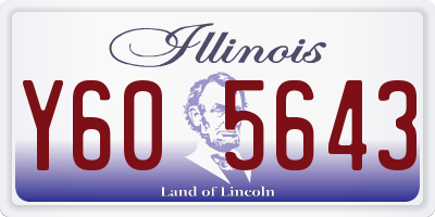 IL license plate Y605643
