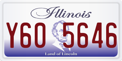 IL license plate Y605646