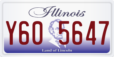 IL license plate Y605647