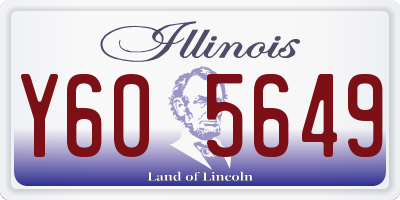 IL license plate Y605649