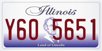IL license plate Y605651