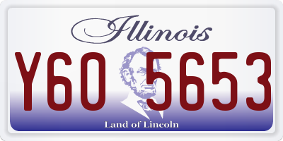 IL license plate Y605653