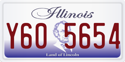 IL license plate Y605654