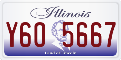 IL license plate Y605667