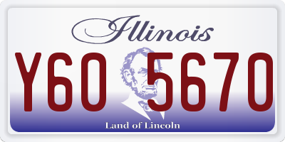 IL license plate Y605670
