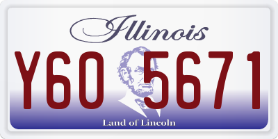 IL license plate Y605671