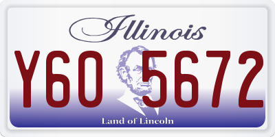 IL license plate Y605672