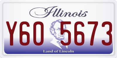 IL license plate Y605673