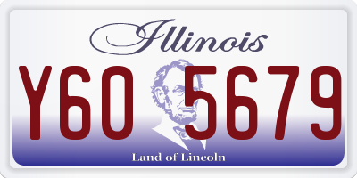 IL license plate Y605679