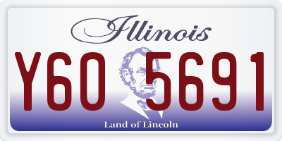 IL license plate Y605691