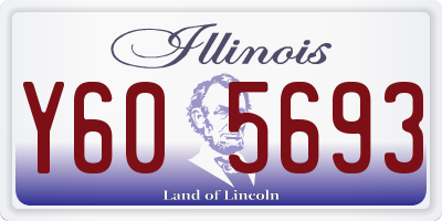 IL license plate Y605693