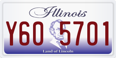 IL license plate Y605701
