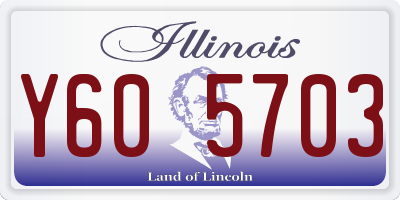 IL license plate Y605703