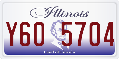 IL license plate Y605704