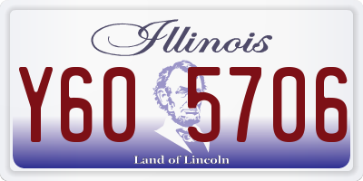 IL license plate Y605706