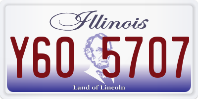 IL license plate Y605707